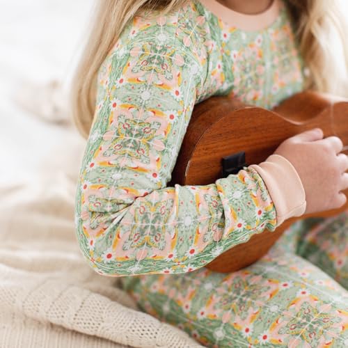 image for Burt's Bees Baby Baby Girl's Kids Pajamas, Tee and Pant 2-Piece Pj Set