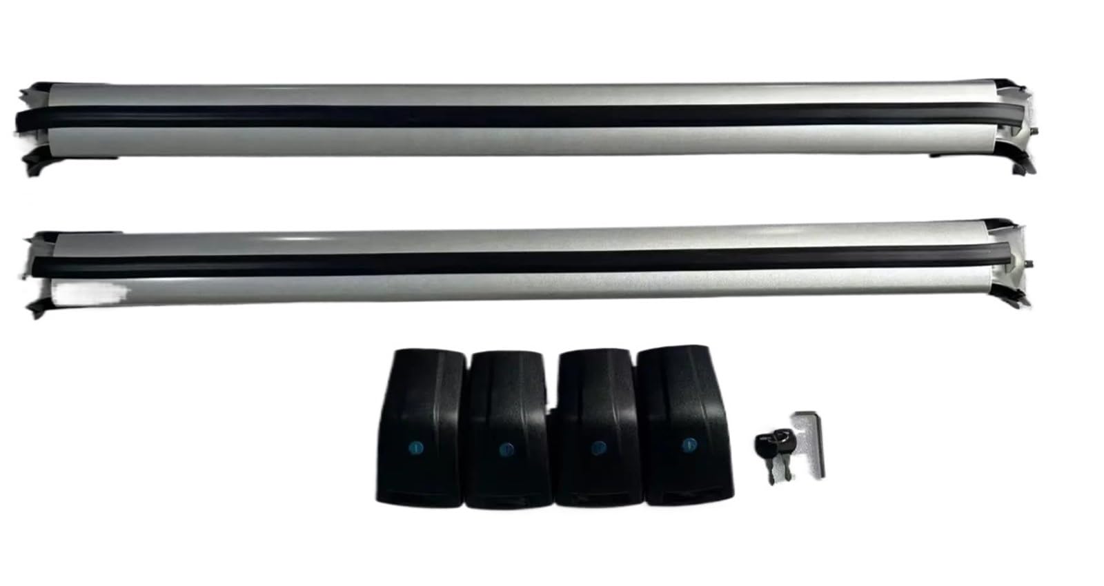 Barras Portaequipajes Barra Transversal para VW ID.4 2020-2025 Raíles De Techo Barras Carga Bloqueables Ajustables Plateado-Negro SY