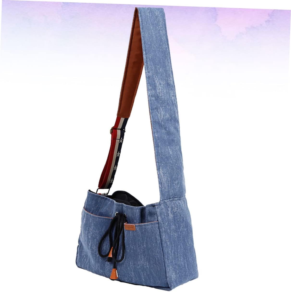 FRCOLOR Pet Dog Cat Carrier Sling Portable Pet Shoulder Bag Side Mesh Ventilation for Comfort