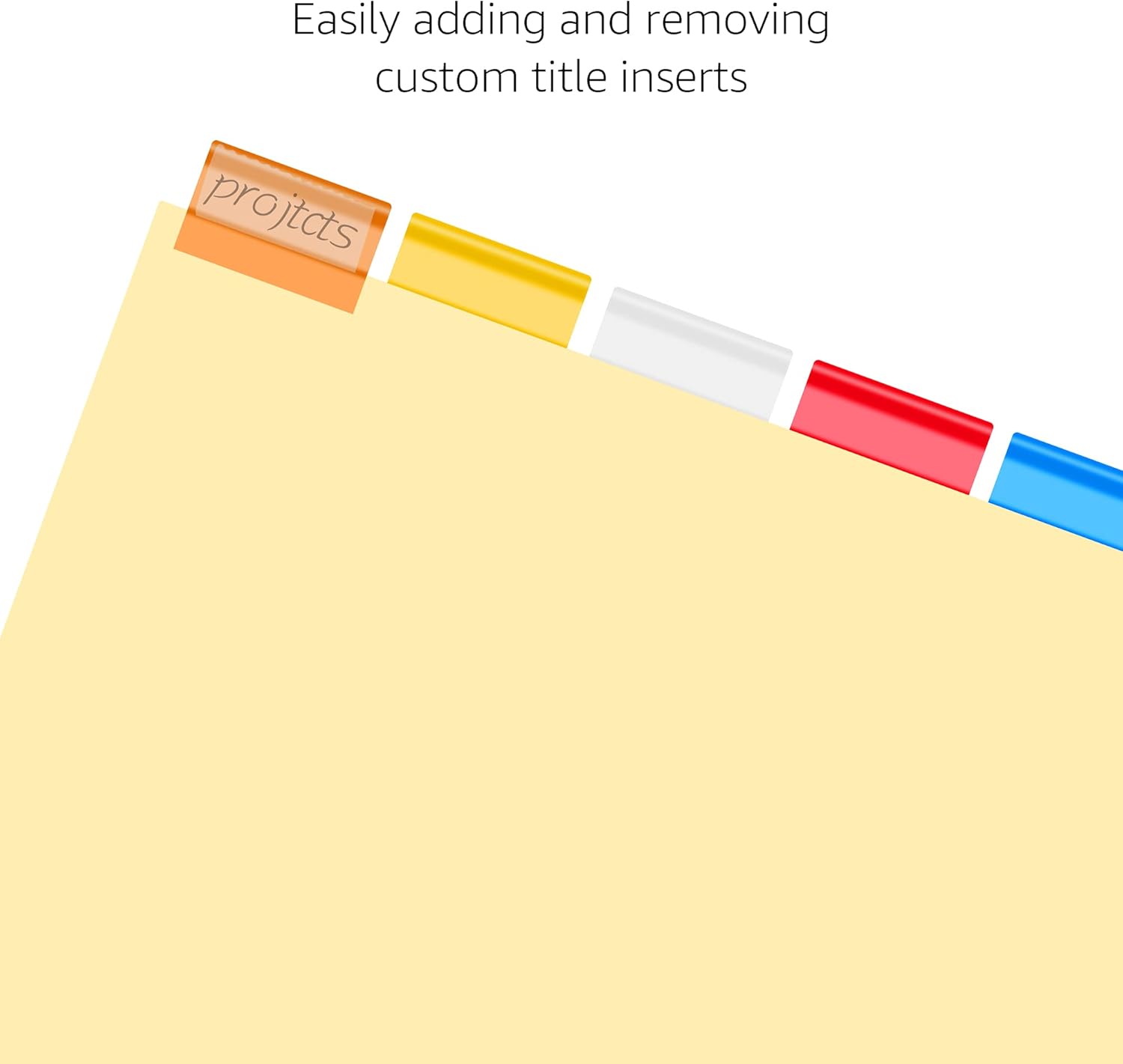  Basics 8 Tab Dividers for 3 Ring Binder, Insertable Tab, Multicolor, 4-Pack : Everything Else