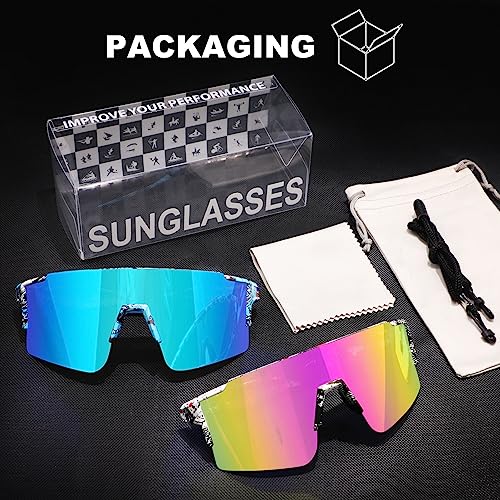 Banglong Cycling Sunglasses Uv400 Baseball Sunglasses For Men Women,Windproof Sunglasses For Sports Running Golf #TOP5