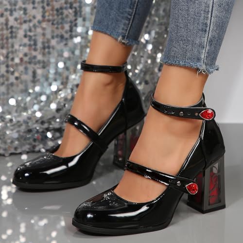 Women's Large Size Mary Jane High Heels - Round Toe Chunky Platform Sandals for Fashion & Comfort4