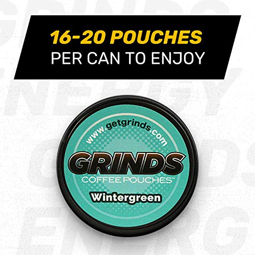 Grinds Coffee Pouches - New 6 Can Variety Pack (with Wintergreen & Cherry) - Tobacco Free, Nicotine Free Healthy Alternative - Thumbnail 5