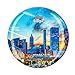 Aimant de réfrigérateur Atlanta Georgia USA Amérique - Souvenir touriste en cristal - Collection cadeau magnétique pour réfrigérateur