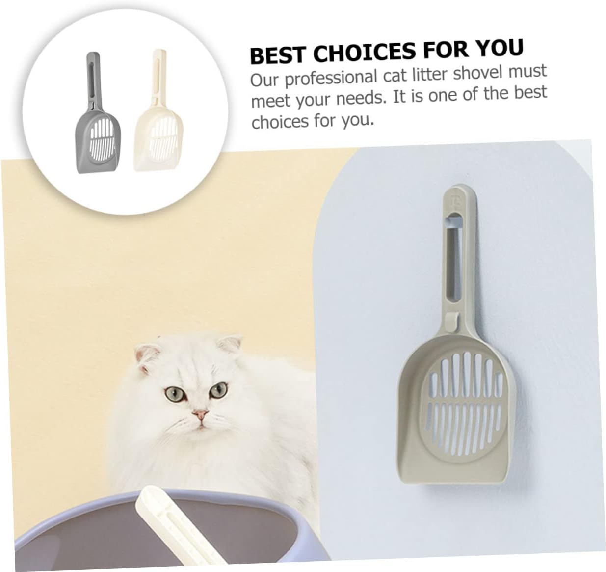 2pcs Feces Shovel Dust Cat Litter Wire Litter Scoop Pet Cat Litter Locker Scooper Litter Cat Litter Disposal Bin Litter Scooper Poop Scooper Plastic Cat Litter Scoop