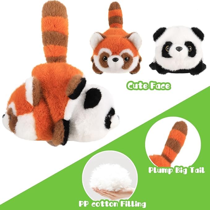 Image of Tickles Reversible White and Red Panda Soft Stuffed Plush Animal Toy for Kids (Size: 25 cm)