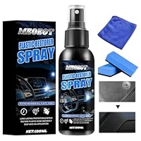Meoeot Kunststoffsanierung für Autos, 120ml Extra Stark Auto Kunststoff Auffrischer, Kunststoffpfleger für Reinigung & Pflege Kunststoffe, Gummi & Leder, Verhindert Vorzeitige Alterung, UV-Schutz