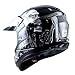 1Storm Adult Motocross Helmet Off Road MX BMX ATV Dirt Bike Mechanic HGXP14B Skull Black