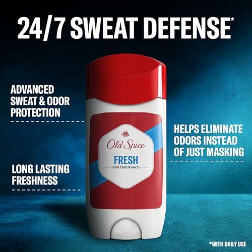 Image of Old Spice Antiperspirant Deodorant For Men, High Endurance, 24 /7 Sweat Defense & Odor Protection, 24 /7 Freshness & Lasting Scent, Fresh Scent, 3.3 oz