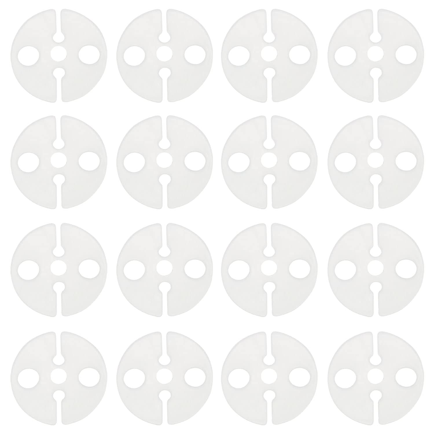 Balloon Clips DGBRSM 50pcs White Round Plastic Balloon Clips Wedding Party Christmas Birthday Accessories for Quick Knotting (23x2mm)