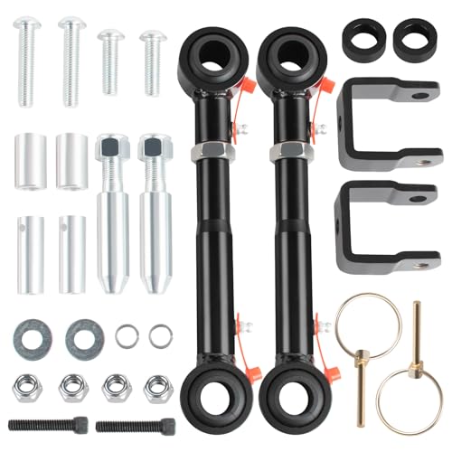 Sway Bar Link Front Kit Sway Bar Quicker Disconnect System Compatible with 1997-2006 Jeep Wrangler TJ 1984-2001 Jeep Cherokee XJ 2.5" - 6" Lift Front Sway Bar