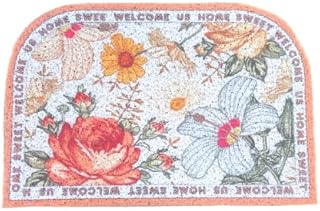 VisionaryHomeDesign Floral Doormat for Indoor&outdoor, Dirt Trapper Door Mat 40x60 Cm, Non-slip Washable Barrier Mat Carpet Entrance Rug for House Entrance, Absorbent Barrier Matts, PVC,