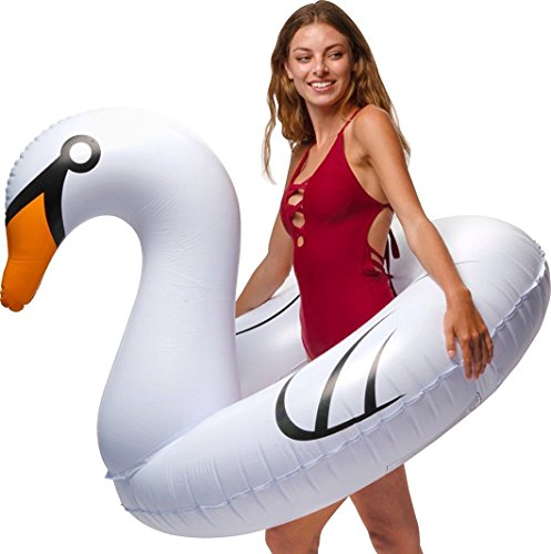 Floatie Kings Swan Tube Pool Float | Large Premium Inflatable