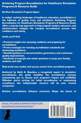 Achieving Program Accreditation for Healthcare Simulation Programs: A Resource Guide (Healthcare Simulation Operations) - Image 2