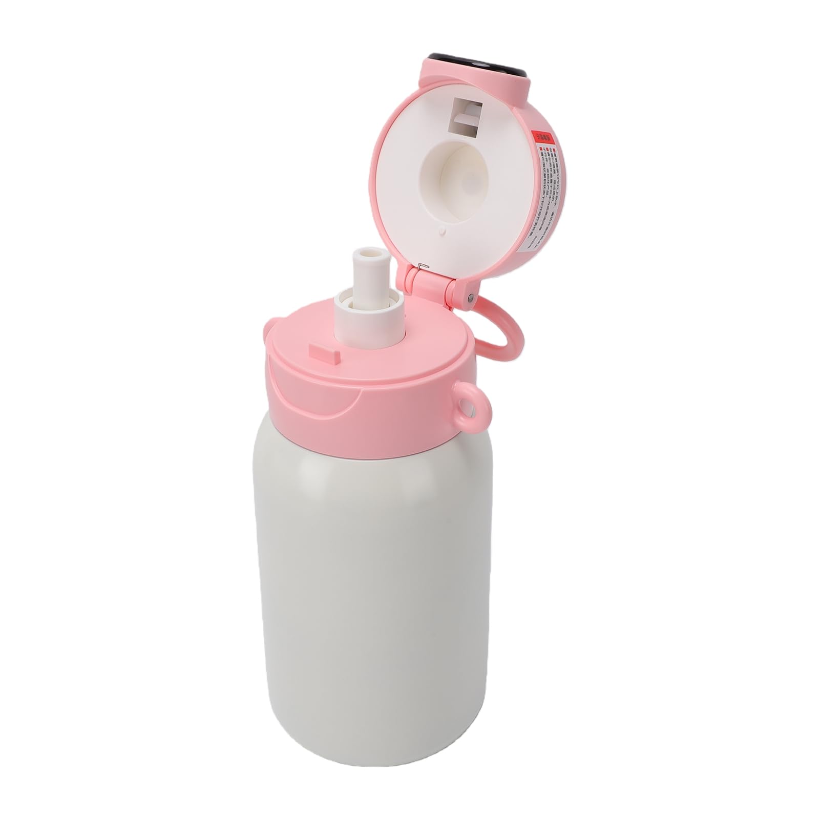 Drfeify Bottiglia d'acqua Isolata, Bottiglia Sottovuoto in Acciaio Inossidabile da 500 Ml con Sblocco Tramite Impronta Digitale, Ricarica Magnetica, Tazza di Cannuccia a Prova di Perdite per Bambini,