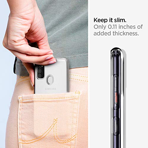 Image of Spigen Liquid Crystal Back Cover Case Compatible with Samsung Galaxy M21, M21 2021 Edition and M30S (TPU | Crystal Clear)
