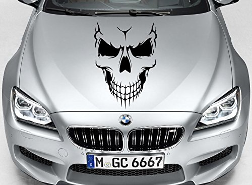 Maxx Graphixx Skull Decal for Car or Truck Hood - Universal Fit