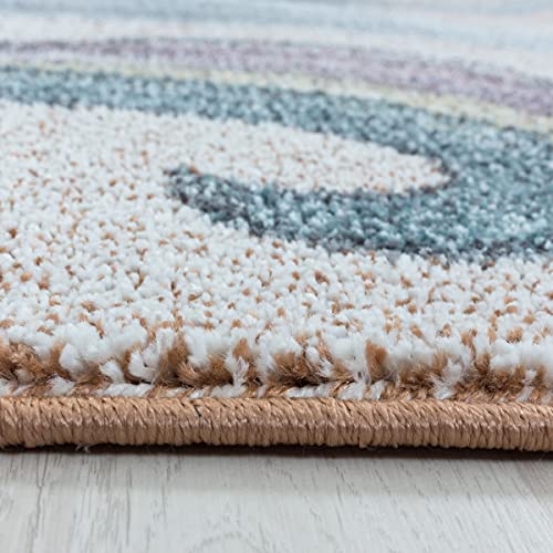 Tapis chambre d'enfant doux et isolant licorne jaune - 5