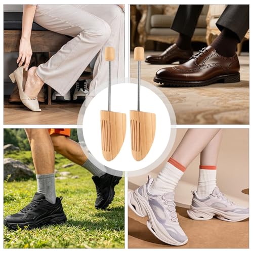 Ampliador de botas y expansor para zapatos de madera ajustable para hogar y dormitorio 4