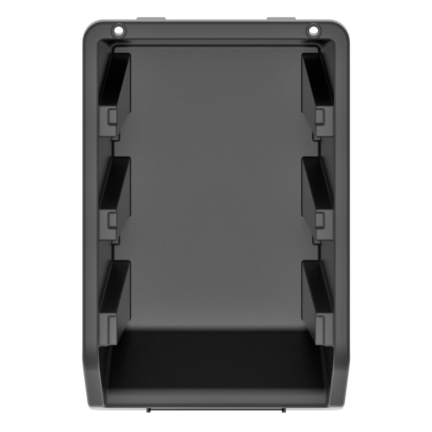 Set di 12 Contenitori a Bocca di Lupo Impilabili 8x11,5x6 cm Nero Plastica
