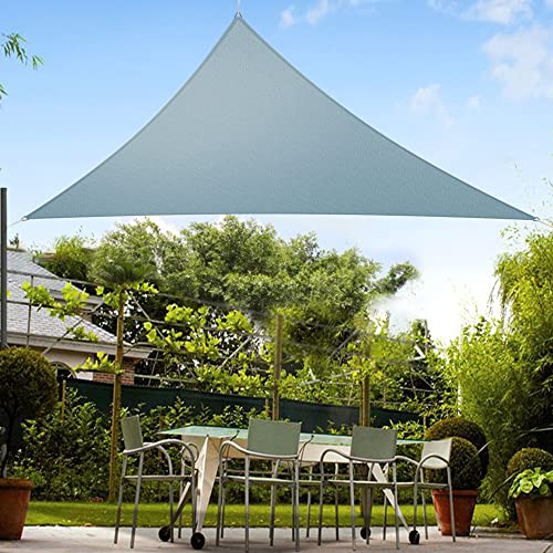 Image of HIPPO Triangle Shade Sail Affordable & Premium 150 GSM Sun Shade UV Block for Outdoor Car Parking Garden (Cool-Blue, 10FTX10FTX10FT)