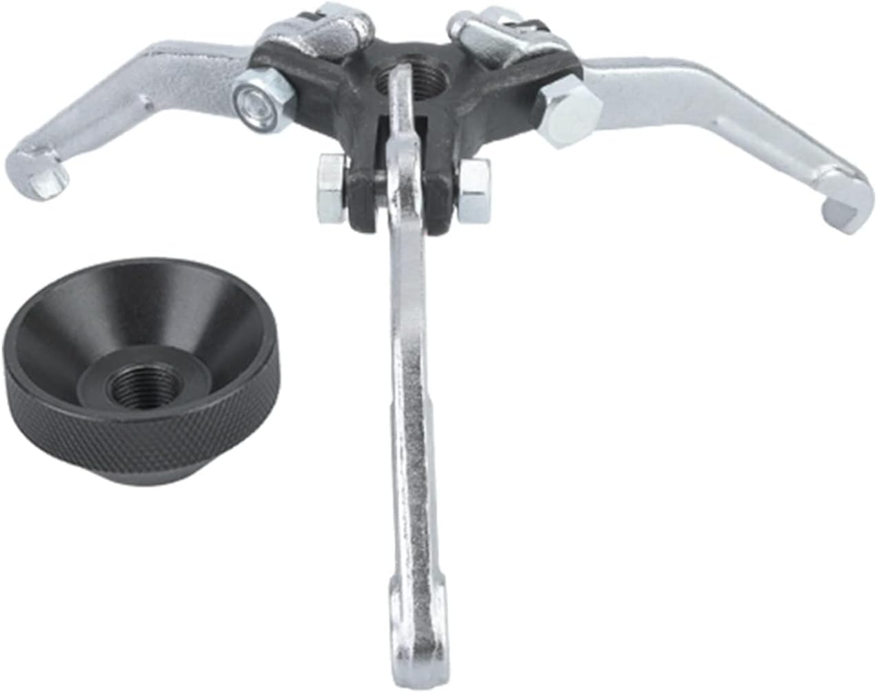 Qiilu 5-Pc Set Gear Bearing Puller, Carbon Steel Internal External Gear Bearing Puller Removal Tool Slide Hammer Kit