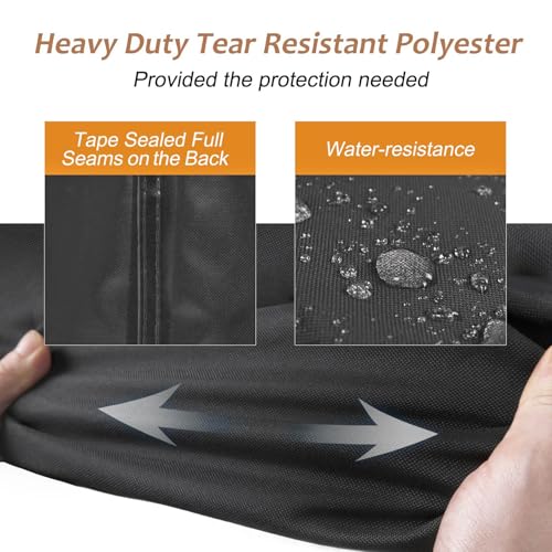 NettyPro Patio Table Cover Square 80 x 80 Inch, Waterproof Outdoor Furniture Dining Set Covers for Table and Chair, Black by NettyPro - Image 2
