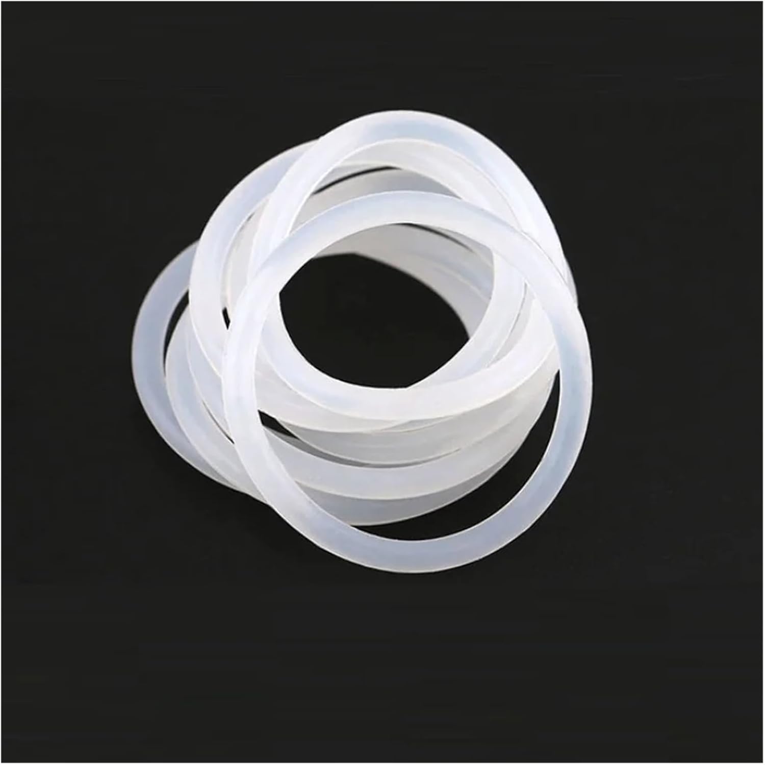 10pcs VMQ White Silicone Ring Gasket CS 2.4mm OD 6~58mm Waterproof Washer Rubber Insulate O-ring(OD 34mm)