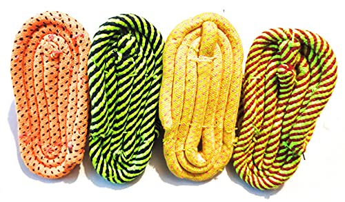 Image of Chew Dog Toys Slipper Dog Toy Cotton Poly Mix Chew Toys Pack of 4 - Suitable for Small and Medium Puppies Improve Dental Health Hand Made Toys