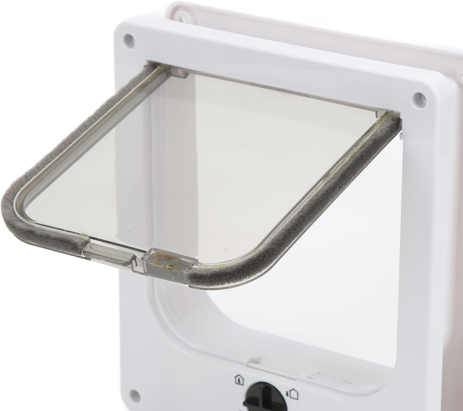 Pet Flap Door, Dog Cat Door, Weatherproof Cat Flap, 4 Modes Rotary Switch Control Interior Exterior Cat Door for Pets Cats (XL)