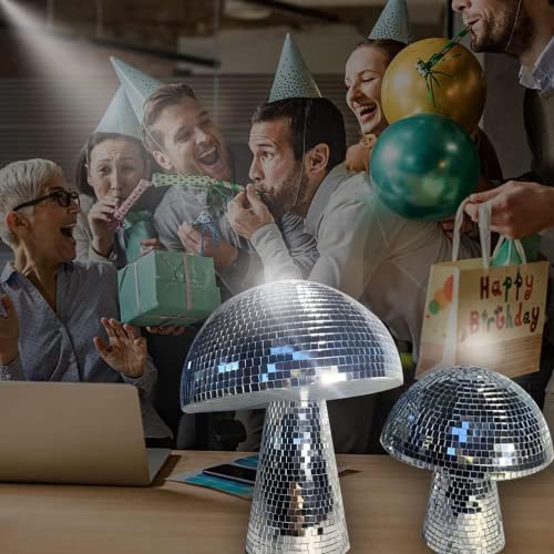 Mushroom Disco Ball For Party Mirror Disco Ball Mushroom Shape Party Lights For Table/Desk/Room/Home Art Decor #TOP6