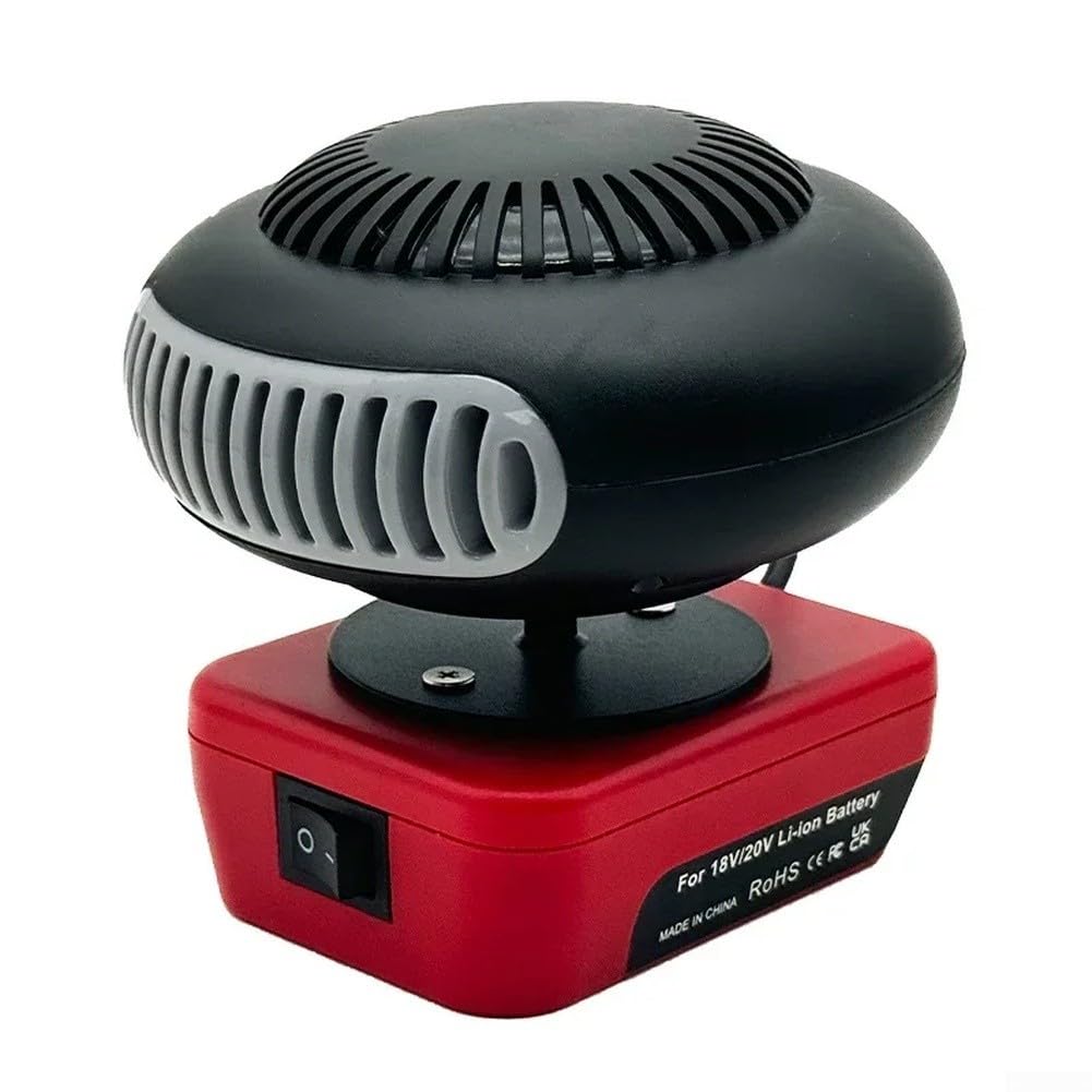Riscaldatore portatile a batteria con doppia modalità di aria calda e fredda, rotazione a 360° e doppia porta USB, per utensili elettrici senza fili da 18 V/20 V (HotBlower-MWQ-2USB)