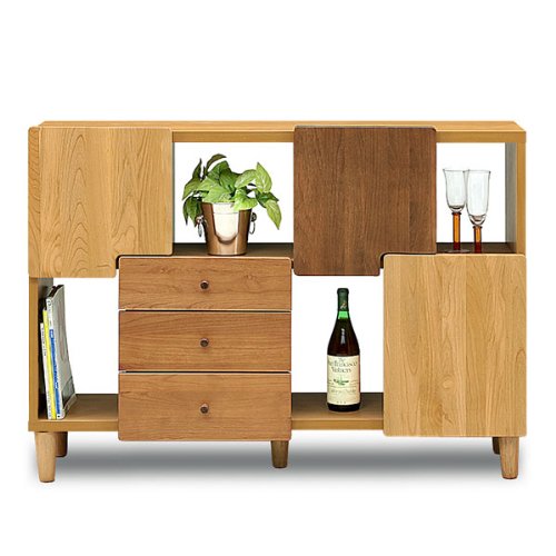 OSLO 115サイドボード キャビネット チェスト 木目調 飾り棚 北欧