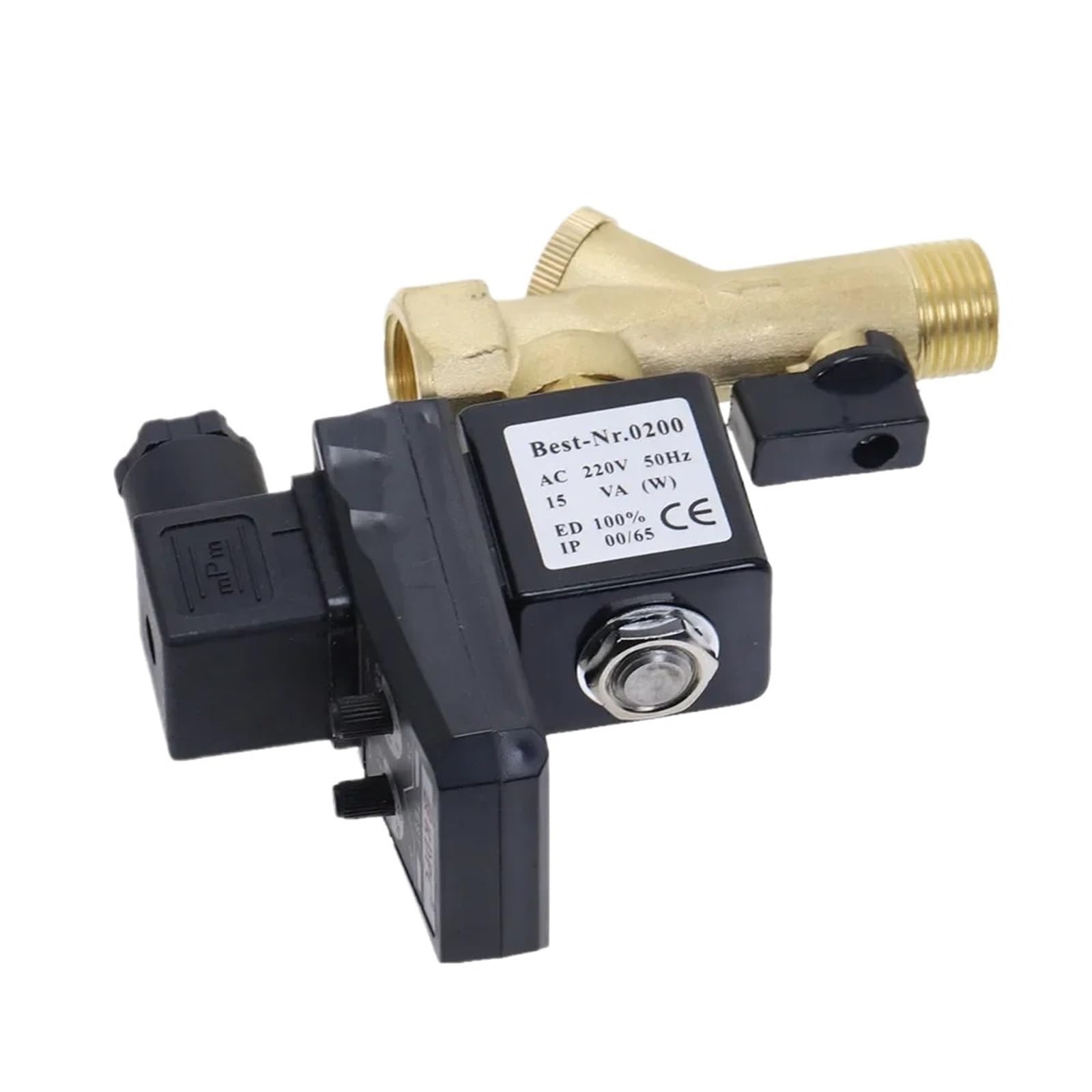 Válvula de drenaje electrónica temporizada de 1/2" CA 220 V, 1,6 MPa, for compresor de aire, tanque de gas, válvula de drenaje automática de dos vías.