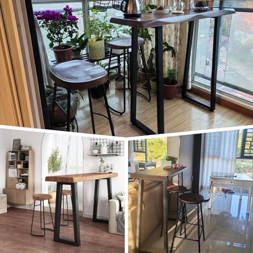 Table d'appoint étroite industrielle bois massif pour optimiser les espaces