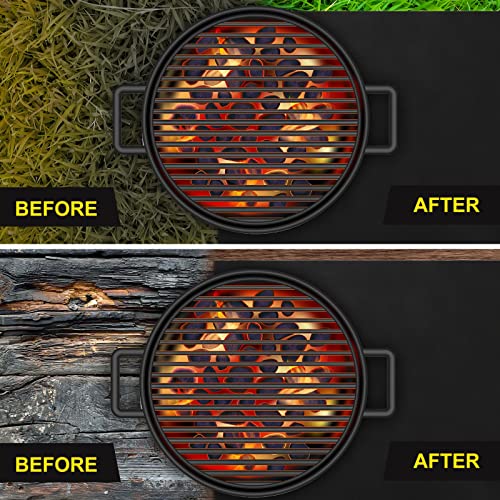 Ecally 3 Pcs Under Grill Mat 60 X 40 Inch Grill Mats For Outdoor Grill Deck Protector Oil Proof Fireproof Black Fireplace Mat Waterproof Grill Pad For Under Bbq Indoor Outdoor Patio Deck Protector #TOP4