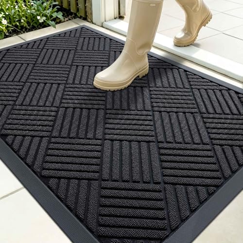 Image of OLANLY Front Door Mat Outside Entrance 35x23, Waterproof Heavy-Duty Doormat