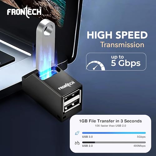 Image of Frontech USB Hub | High-Speed USB 3.0 & 2.0 | Expand Your Ports | Blazing Fast Data Transfer & Compact Design | Backed by 1 Year Warranty (NC-0036)