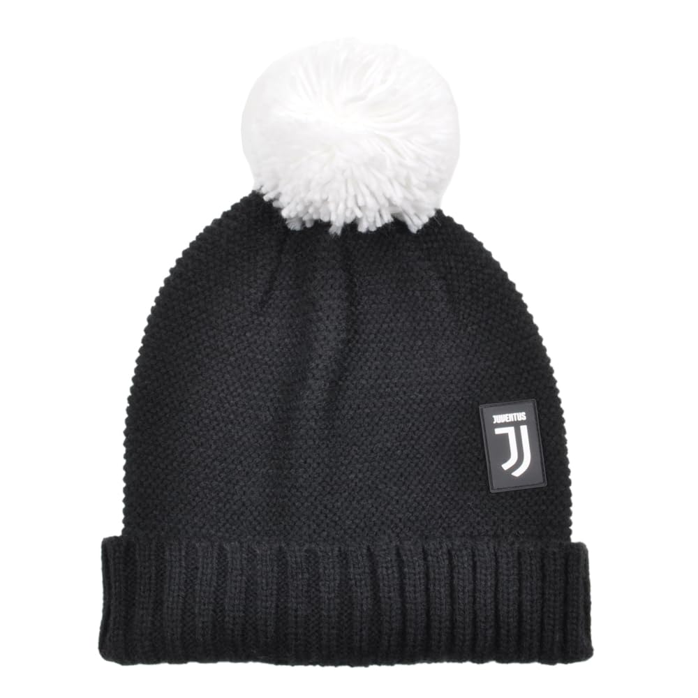 Imma Cuffia Juve Ponpon Nero Bianco Bambino TU