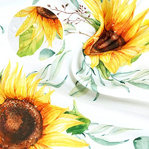 Bkyedsa Sunflower Fall Tablecloth,Yellow Sunflowertablecover 60 X 84,Wrinkle Resistant Washable Floral Table Cloths,Perfect For Kitchen Dinner,Family Gathering,Holiday Dining Room Table, Picnic #TOP7