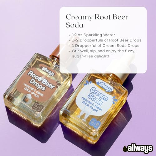 Image of Allways Drops Root Beer Water Enhancer | Sugar Free | 50 Servings