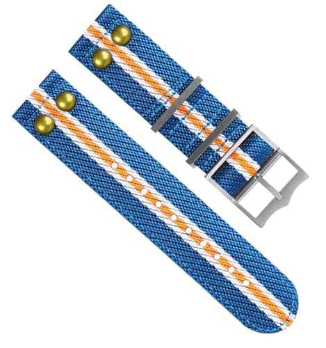 Bracelet de montre en nylon YCQYM bracelet tissu robuste avec rivets design