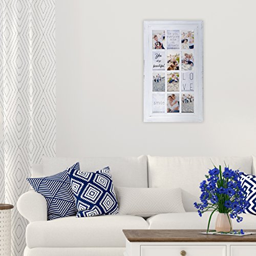 Melannco 12-Opening Wall Mount Frame Picture Collage, White #TOP5