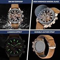 BENYAR Watch for Men Analog Quartz Watch Waterproof Luminous Designer Mens Wrist Watches Business Work Sport Casual Dress Watch with Chronograph Silicone Strap Elegant Gifts for Men — image 5