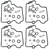 ICHIPY 4 Sets Motorcycle Carburetor Carb Rebuild Repair Kits for Suzuki RF600R RF600 R 1994-1996 RF900R RF900 1994-1997 Gaskets O-Rings Float Valves