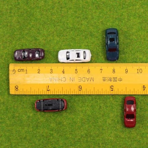 50pcs Z Scale N Scale 1:200 Model Car Model Train Layout Building Accessories Scenery (50pcs - 1:200 Scale)