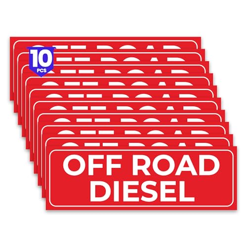 Sygmah 10 x Off Road Diesel Stickers for Fuel Tank | 6 x 2 Diesel decal sticker | Diesel signage | Diesel Brothers Decal Self-adhesive, UV-resistant, Water-proof diesel brothers decals