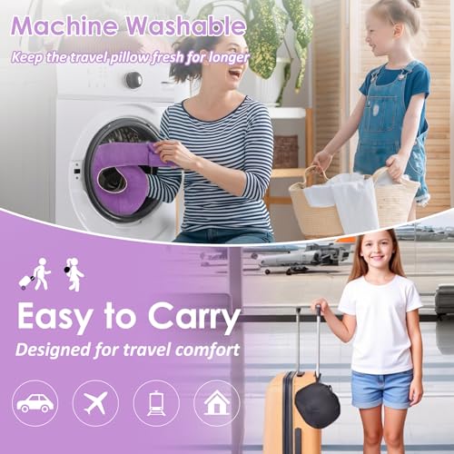 Image of Kids Travel Neck Pillow, Toddler Travel Pillow for Car & Airplane