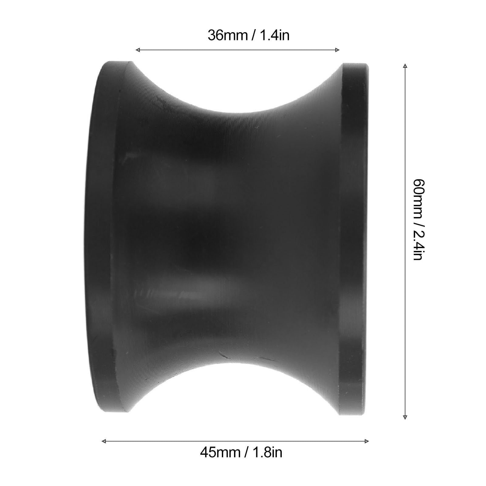 Rullo di Prua per Rimorchio per Marino, 60 x 45mm Rimorchio Marino Poli Rullo di Prua Antiurto per Rimorchio per Barche per Yacht Marine