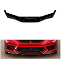 YJTYC Auto Frontspoiler für BMW 5 Series M5 F90 2018-2020, Auto Frontlippe Frontspoiler Frontstoßstange Lippe Lippen Flügel Abdeckung Exterieur Zubehör,A-Glossy Black
